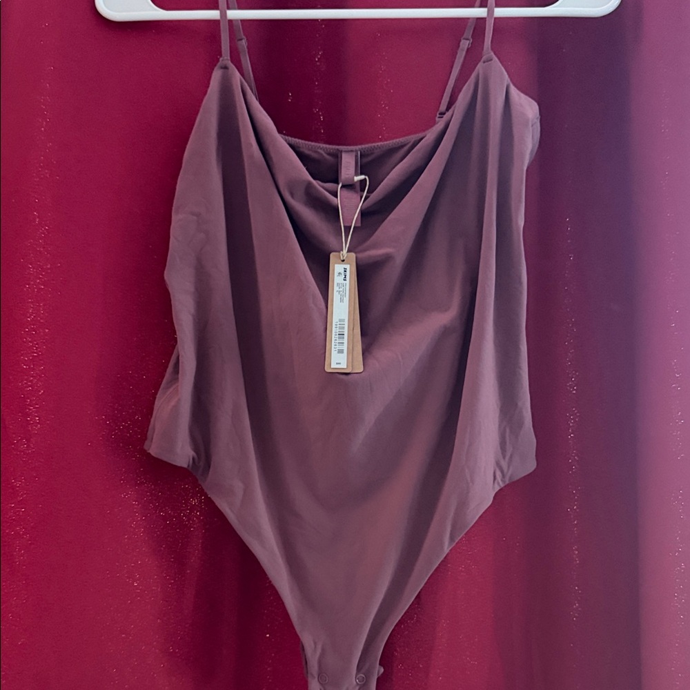 SKIMS Deep Burgundy body suit